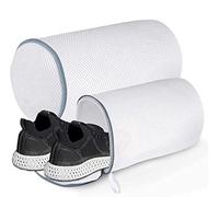 YOU Laundry Bag for Shoes, Polyester Zippered Mesh Shoes Wash Bags, Washer and Dryer Safe Laundry Bag for Sneaker, Socks, Bras, Set of 2(XL+ L)