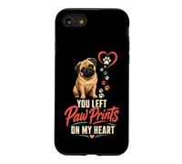 You Left Paw Prints on My Heart Pug Lover Case for iPhone SE (2020) / 7/8