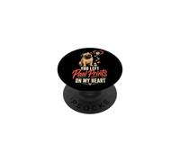 You Left Paw Prints on My Heart Pug Lover PopSockets Adhesive PopGrip