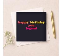 You Legend Greetings Card 5 x 5 Inch - Funny Birthday Card for Him & Her, Blank Inside with Envelope - Humorous Celebration Design