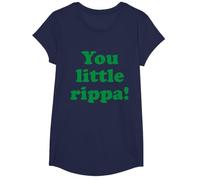 You Little Rippa Australia Slang Aussie Design Australian T-Shirt, Girls, Navy Blue, Medium