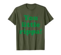 You Little Rippa Australia Slang Aussie Design Australian T-Shirt, Men, Olive Green, Large