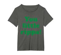 You Little Rippa Australia Slang Aussie Design Australian T-Shirt, Women's Plus, Asphalt Grey, 2X