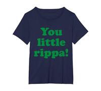 You Little Rippa Australia Slang Aussie Design Australian T-Shirt, Women's Plus, Navy Blue, 6X