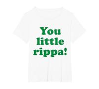 You Little Rippa Australia Slang Aussie Design Australian T-Shirt, Women's Plus, White, 2X
