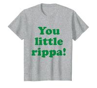 You Little Rippa Australia Slang Aussie Design Australian T-Shirt, Youth, Heather Grey, Medium