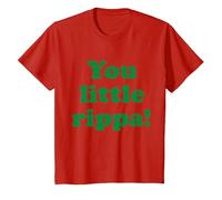 You Little Rippa Australia Slang Aussie Design Australian T-Shirt, Youth, Red, Small