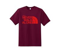 You’ll Never Walk Alone T-Shirt | Liverpool Fan Unisex Tee | Quality Printed Football Shirt for Men Women Kids | Regular Fit Short Sleeve 100% Cotton Top | Supporters Gift for Match Day & Birthdays