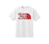 You’ll Never Walk Alone T-Shirt | Liverpool Fan Unisex Tee | Quality Printed Football Shirt for Men Women Kids | Regular Fit Short Sleeve 100% Cotton Top | Supporters Gift for Match Day & Birthdays