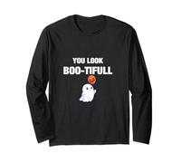 You Look Boo-tiful Halloween Illustration Graphic Designs Long Sleeve T-Shirt