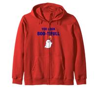 You Look Boo-tiful Halloween Illustration Graphic Designs Zip Hoodie