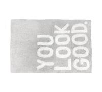 You Look Good Slogan Bath Mat Non-Slip 50 x 80cm - Tufted Fun Bathroom Rug (Grey/White)
