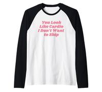 You Look Like Cardio Funny Workout Fitness Gym Minimal Pun Raglan Baseball Tee