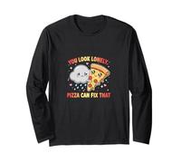 You Look Lonely Pizza Can Fix That Funny Kawaii Foodie Long Sleeve T-Shirt