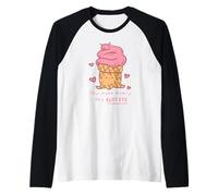 You Make Every Day Sweeter Ice Cream Kawaii Cute Funny Raglan Baseball Tee