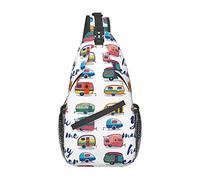 You Make me a Happy Camper Sling Bag, Chest Bag Daypack, Crossbody Sling Backpack for Travel Sports Running Hiking