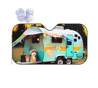 You Make Me Camper Printing Windshield Sun Shade for Car. Reflective UV and Heat Shield with Keeps Interior Cool Universal Sedans