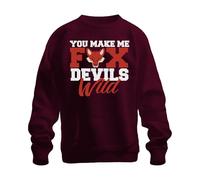 You Make Me Fox Devils Wild Fox Devils Wild Bavarian Saying Unisex Sweatshirt Pullover, burgundy, S