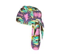 You Make Me Happy Camper Trailer Print Cycling Headwrap Under Helmet Skull Cap Sweat Wicking Quick Dry for Patriotic Event Gift