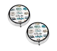 You Make Me Happy Trailer Print Pill Box 3 Compartment Medicine Pill Case,Portable for Pocket Or Purse Pill Organizer Decorative Metal Medicine Vitamin Organizer Unique Gift