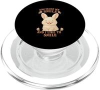 You Make Me Smile Bunny Rabbit Cute Valentine Like Upbeat PopSockets PopGrip for MagSafe
