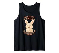 You Make Me Smile Bunny Rabbit Cute Valentine Like Upbeat Tank Top