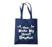 You Make My Heart Bounce Tote Shopping Bag 10 Litres Capacity 42 x 38cm