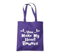 You Make My Heart Bounce Tote Shopping Bag 10 Litres Capacity 42 x 38cm