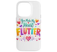 You Make My Heart Flutter Cardiac Nurse Valentine CVICU Case for iPhone 14 Pro