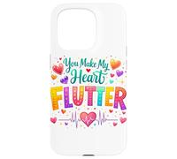 You Make My Heart Flutter Cardiac Nurse Valentine CVICU Case for iPhone 15 Pro