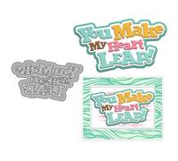 You Make My Heart Leap Die Cuts for Card Making Metal Cutting Dies Sets for DIY Handmade Scrapbooking Paper Crafting Festivals Album Party Wedding Decorative Supplies