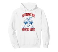 You Make My Heart Sip A Beat Funny Wine Tasting Pun Pullover Hoodie