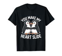 You Make My Heart Slide Penguin Love Couples T-Shirt