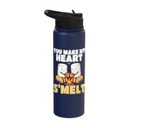 You Make My Heart S'melt Marshmallow Campfire Romance Stainless Steel Insulated Water Bottle