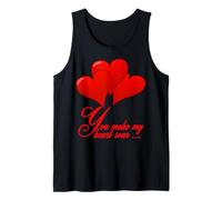 You Make My Heart Soar Red Text and Motifs Tank Top