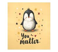You Matter Cute Penguin Decorative decorative dishwasher magnet reusable fridge door covers holiday decor (luckyword) 23x26in