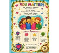 You Matter! Emotional Wellness & Self-Esteem Notebook for Kids Feelings, Confidence, Respect, Emotional Intelligence, Mindfulness & Mental Health ... teaching children self-worth, kindness