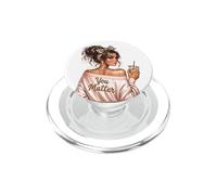You matter positive inspirational motivation animal print PopSockets PopGrip for MagSafe