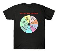 You May Ask Yourself Men T Shirt Talking Heads Once in A Lifetime Pie Chart Tee Black