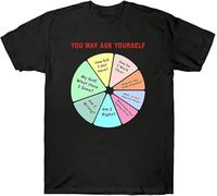 You May Ask Yourself Men T-Shirt Talking Heads Once in A Lifetime Pie Chart Tee TSBPP-4062 Size L
