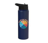 You May Ask Yourself Once in A Lifetime Pie Chart Stainless Steel Insulated Water Bottle