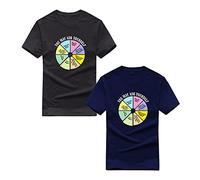 You May Ask Yourself T-Shirt Talking Heads Once in A Lifetime Pie Chart Gift Tee Top (Navy, L, l)