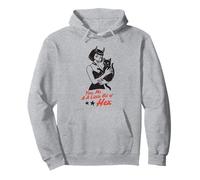 You Me and A Little Bit of Hex Retro Witch Cat Halloween Pullover Hoodie
