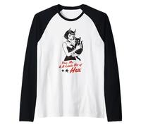 You Me and A Little Bit of Hex Retro Witch Cat Halloween Raglan Baseball Tee