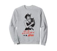 You Me and A Little Bit of Hex Retro Witch Cat Halloween Sweatshirt