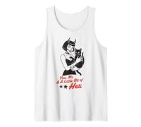 You Me and A Little Bit of Hex Retro Witch Cat Halloween Tank Top