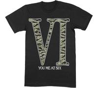 You Me at Six Camo Logo Mens T Shirt You Me at Six Tee Black M
