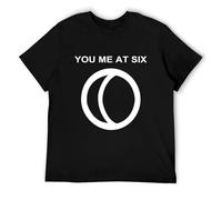 You Me at Six Half Moon Mens Black T Shirt You Me at Six Tee