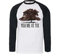 You Me at Six Men's Tree Baseball Jersey Large Black
