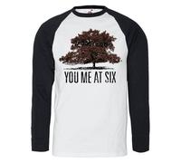 You Me At Six Men's Tree Cotton Raglan T-Shirt in White | Size: Medium You Me At Six White M